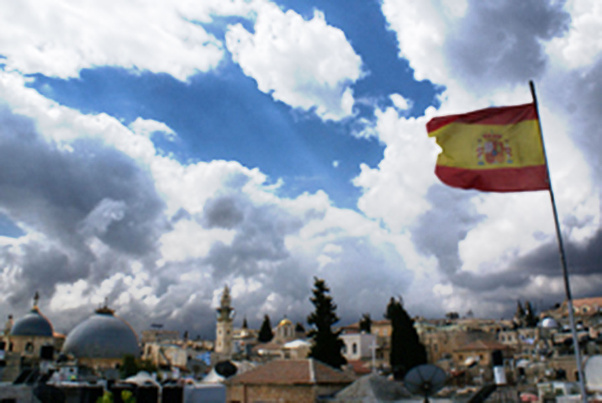 bandera de espa´ña en jerusalen