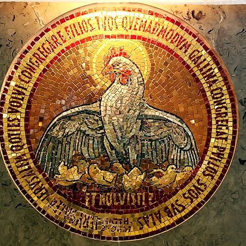 mosaico del Dominus Flevit, Monte de los Olivos, Jerusalén
